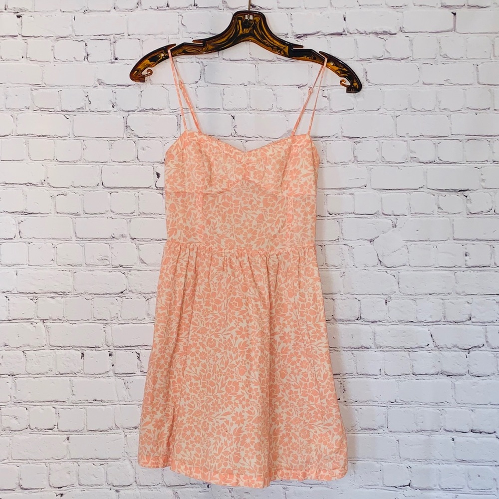 {Divided} Orange Floral Sundress Sz 4